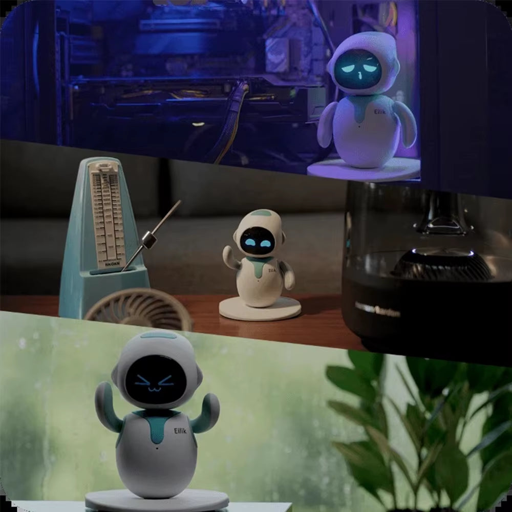 EMO Emoticons Eilik Smart Robot Electronics Automation AI Desktop Pet Intelligence Touch Interactive Mode Multi Functional Robot